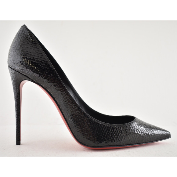 Christian Louboutin Kate 100 Black Specchio Star Pointed Classic Heel Pump 40 - Picture 2 of 15